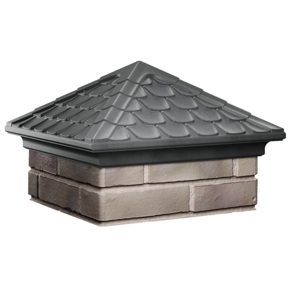 Колпак Zking Эльбрус Серый на столб 1.5х1.5 кирпича (385х385мм) в Северодвинске фото