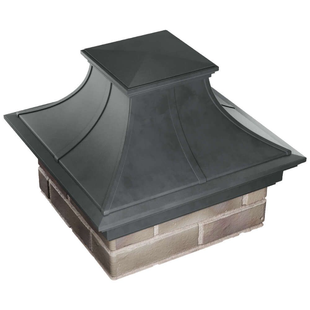 Колпак Zking Монблан Премиум Серый на столб 1.5х1.5 кирпича (385х385мм) в Северодвинске фото