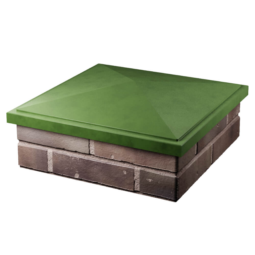 Колпак Zking БонаМоно Зеленый на столб 2х2 кирпича (515х515, 530х530мм) в Северодвинске фото