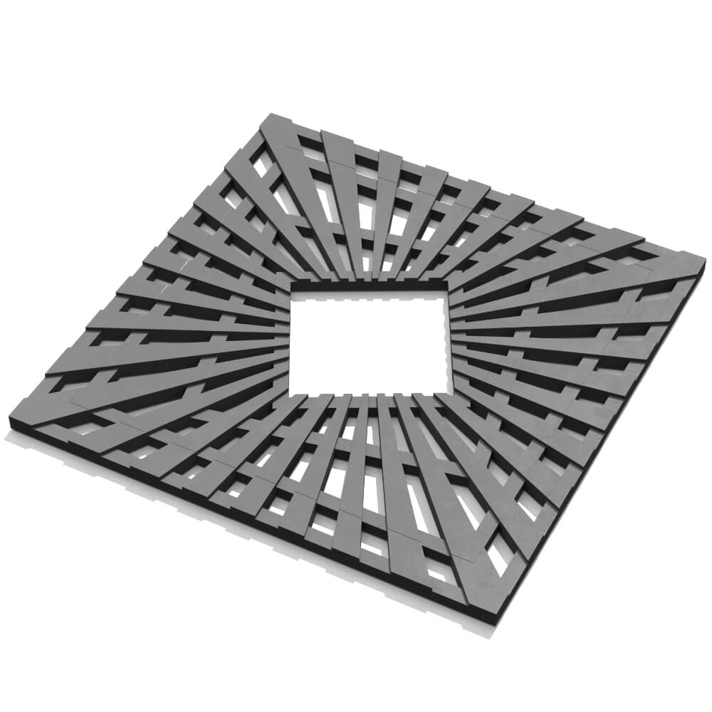 Приствольная решетка для дерева ZKING ATMOSPHERE 1.2х1.2м Серая в Северодвинске фото