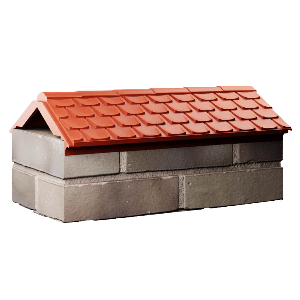 Парапет Zking Эльбрус Красный с посадкой на 1 кирпич (255мм) Северодвинск фото