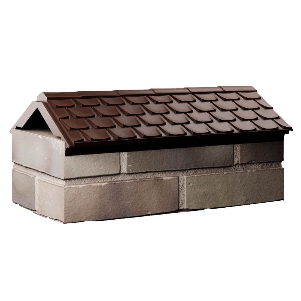 Парапет Zking Эльбрус Коричневый с посадкой на 1 кирпич (255мм) Северодвинск фото