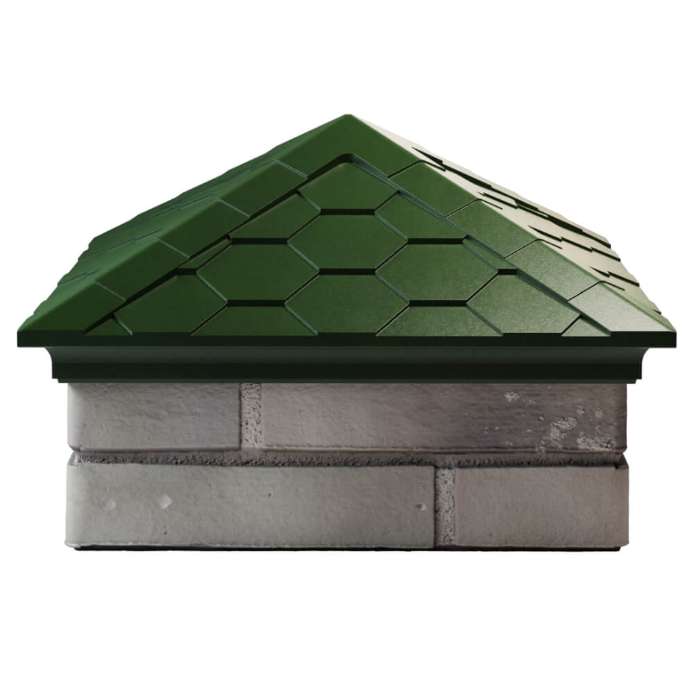 Колпак Zking Эверест Зеленый на столб 1.5х1.5 кирпича (390х390мм) Северодвинск фото