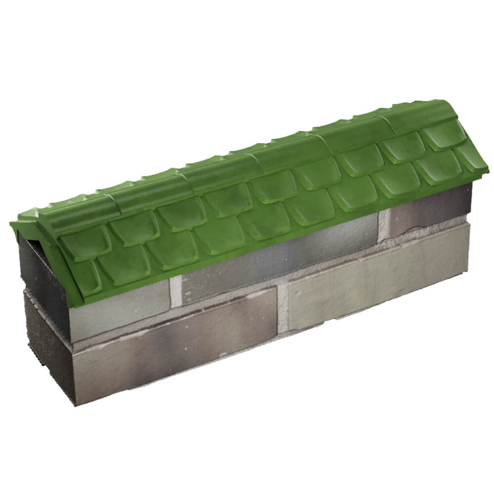 Парапет Zking Эльбрус Зеленый с посадкой на 0.5 кирпича (130мм) в Северодвинске фото